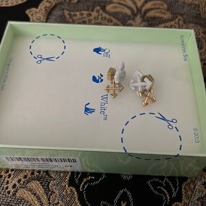 Off white earrings